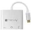 Techly IADAP USB31-HDMIPTY dock per laptop/replicatore di porte con filo USB 3.2 Gen 1 (3.1 Gen 1) Type-C argento