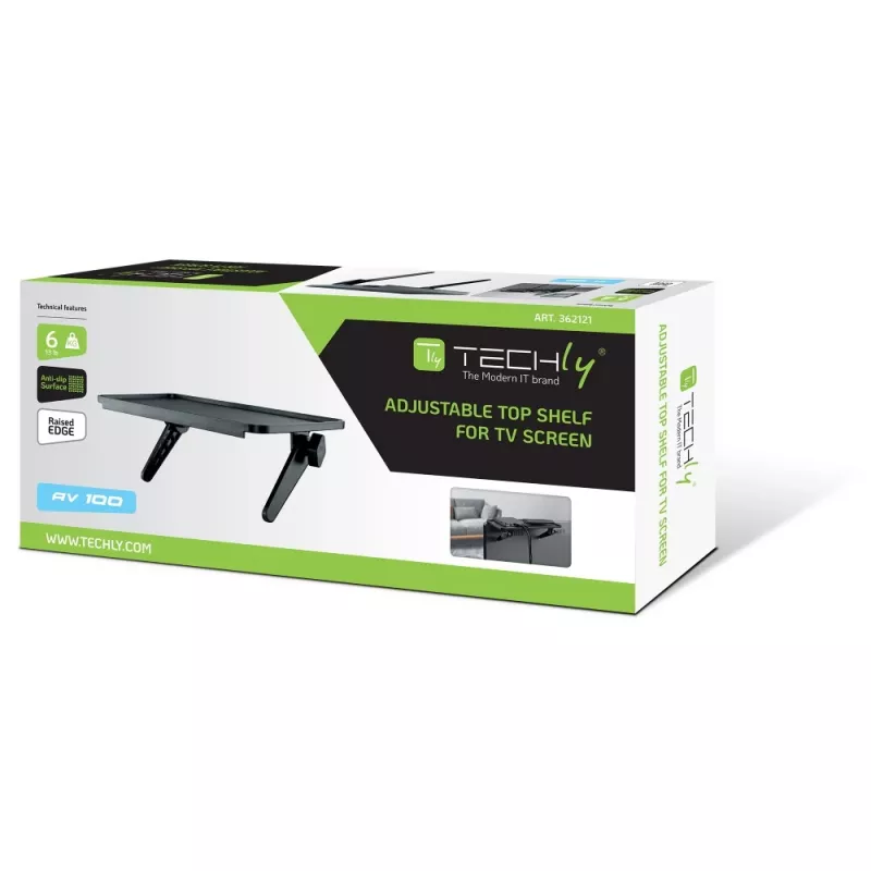 Techly ICA-DRS 902 mensola per apparecchi AV nero plastica