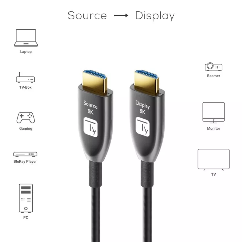 Cavo HDMI Techly ICOC HDMI-HY8-015 15 m HDMI Type-A (standard) nero