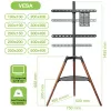 Supporto/base per TV Techly ICA-TR58 165,1 cm (65 pollici) nero, legno