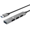 Dock/replicatore di porte per laptop Techly IUSB32-HUB4A-3U2SLS con filo USB 3.2 Gen 1 (3.1 Gen 1) Type-A grigio