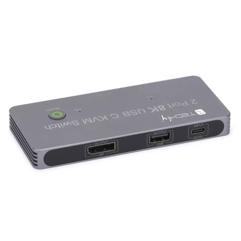 Switch KVM Techly IDATA KVM-DPC8K grigio
