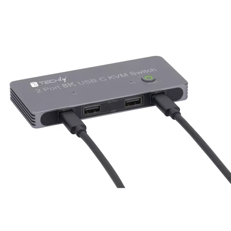 Switch KVM Techly IDATA KVM-DPC8K grigio
