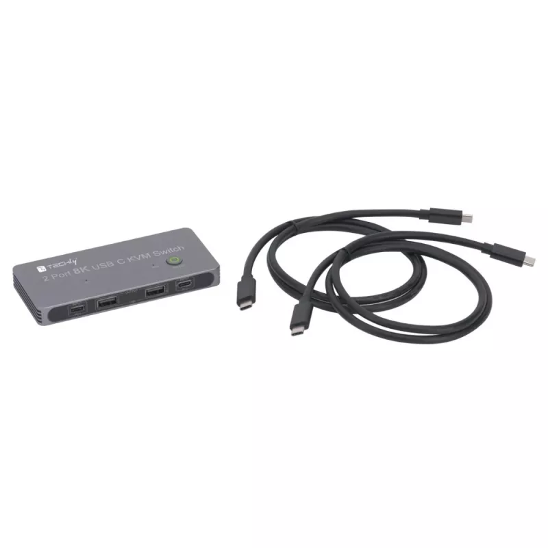 Switch KVM Techly IDATA KVM-DPC8K grigio