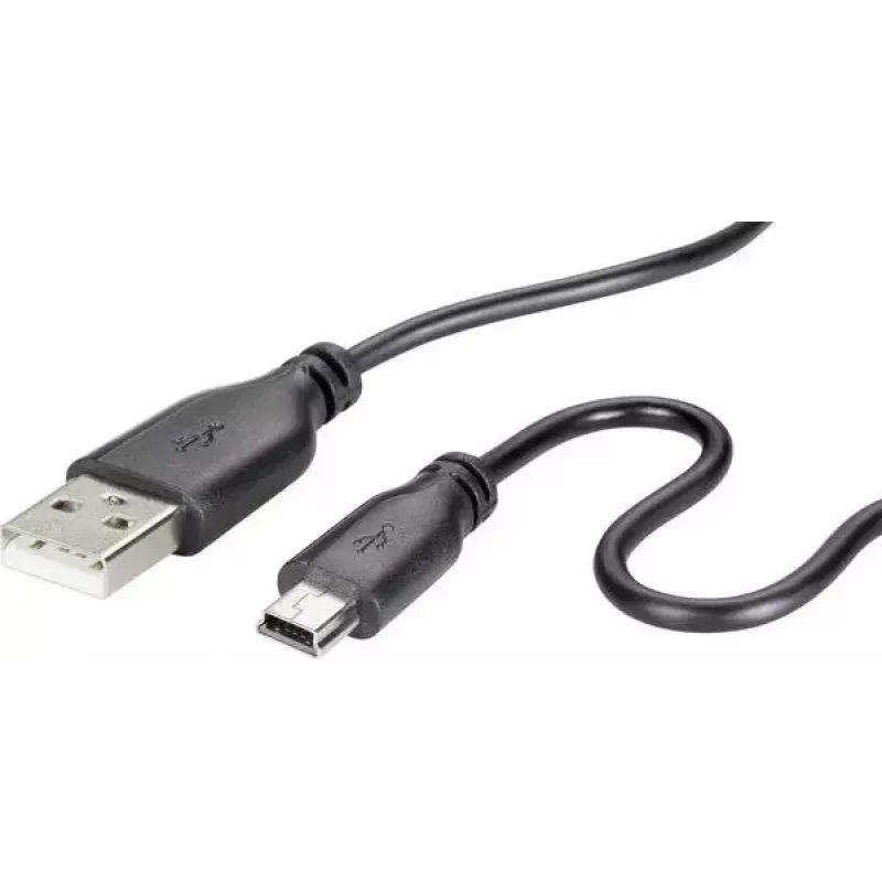 Renkforce RF-4080792 cavo dati USB 2.0, USB-A a Mini-USB-B, 1 m, nero