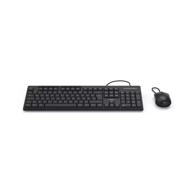 Hama CKM-200 tastiera mouse inclusi home/office USB QWERTZ tedesco nero