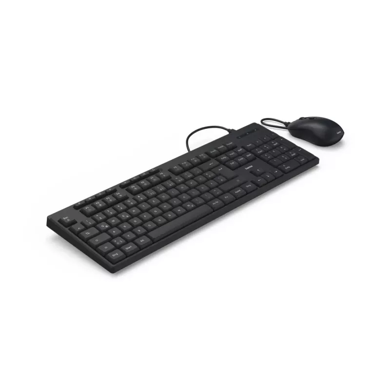 Hama CKM-200 tastiera mouse inclusi home/office USB QWERTZ tedesco nero