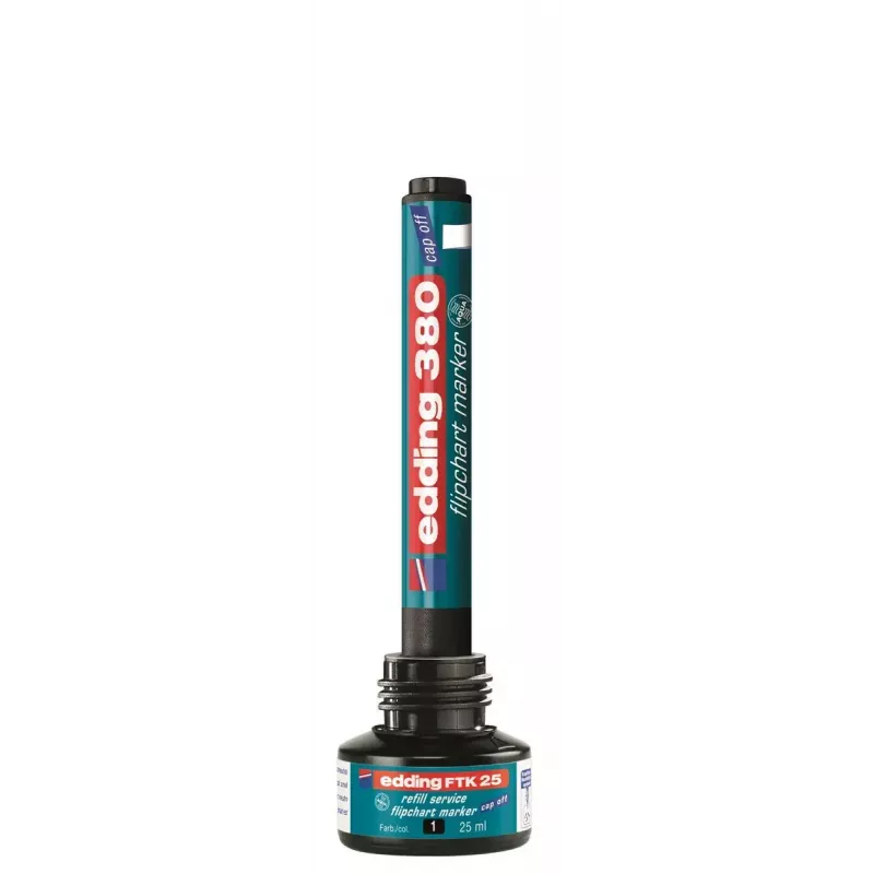 Inchiostro di ricarica per marker Edding ED-FTK25-001, inchiostro nero, 25 ml, 1 pz.