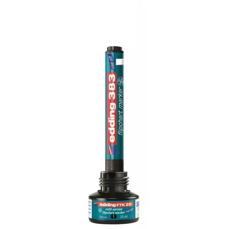 Inchiostro di ricarica per marker Edding ED-FTK25-001, inchiostro nero, 25 ml, 1 pz.