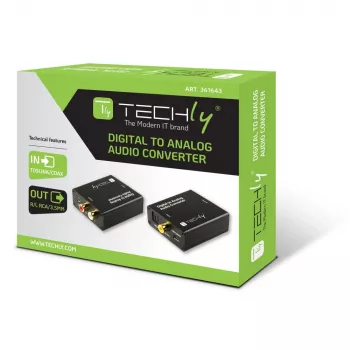 Techly IDATA SPDIF-9 Convertitore audio Nero