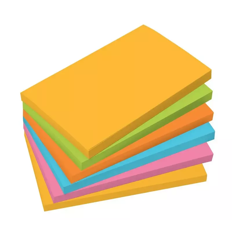 Blocco note adesivo Sigel BA127 rettangolare blu verde arancione rosa giallo 100 fogli