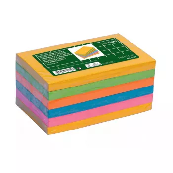Blocco note adesivo Sigel BA127 rettangolare blu verde arancione rosa giallo 100 fogli