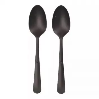 Cucchiaio monouso per zuppa Papstar 96528 polipropilene nero 190 mm 100 pz.