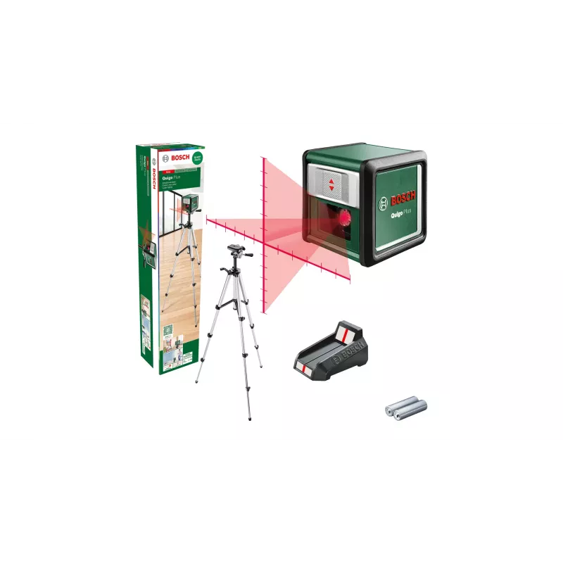 Bosch Quigo Plus Uni 0603663602 – laser a linee incrociate compatto con treppiede