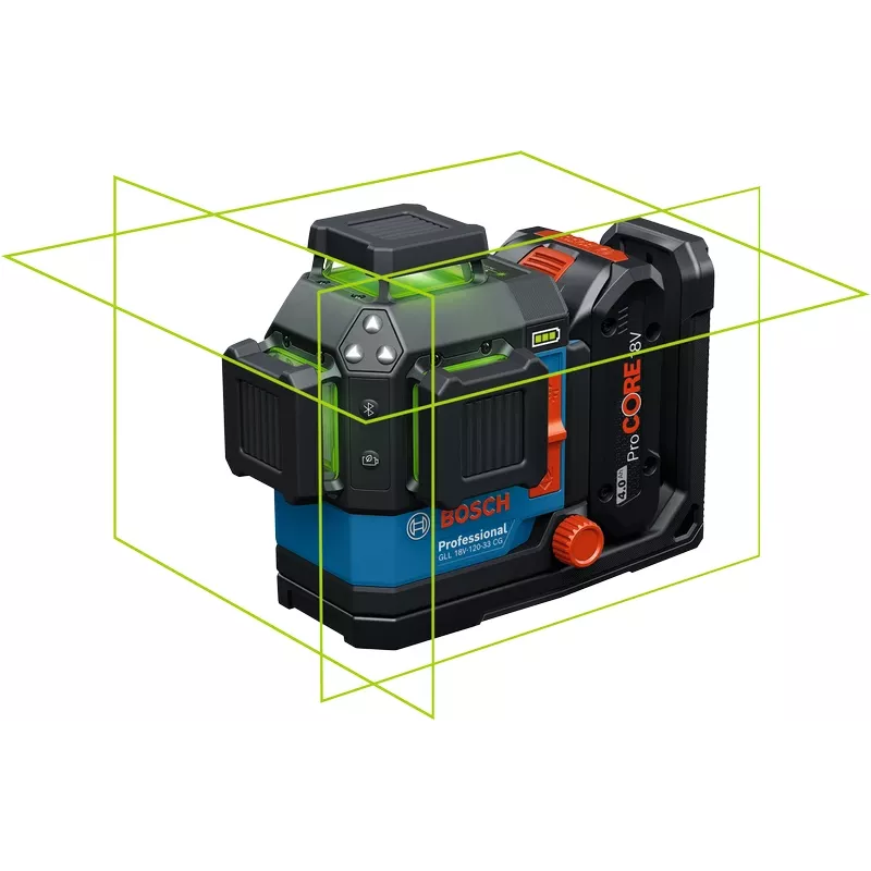 Bosch GLL 18V-120-33 CG laser a linee verde 1x4,0 Ah (mpn 0601065100)