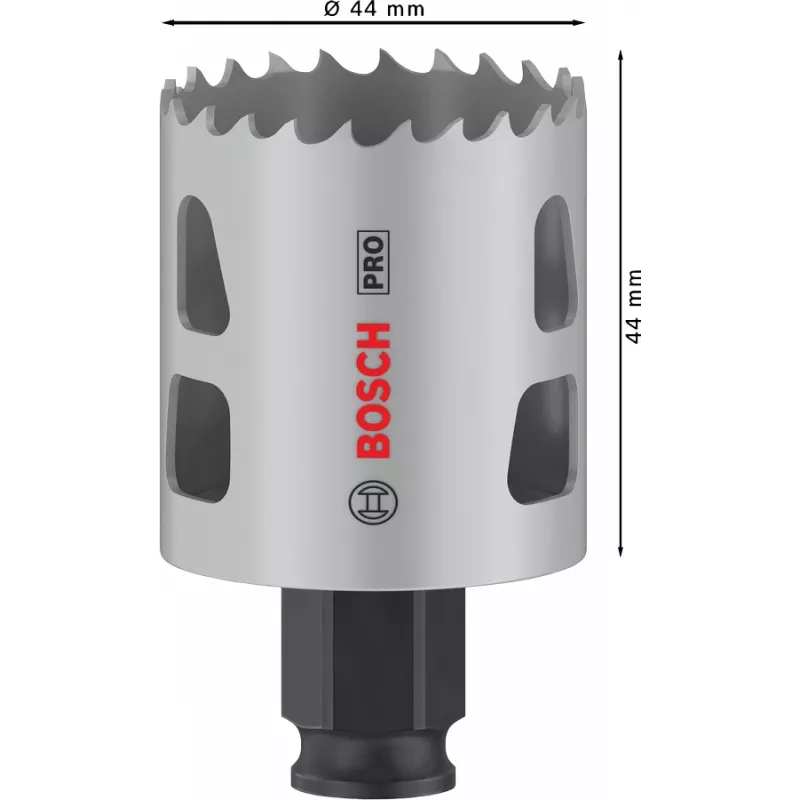 Fresa a tazza Bosch PRO Multi Material PC Plus 44 mm per trapano, adatta per cartongesso, metallo, plastica, legno tenero
