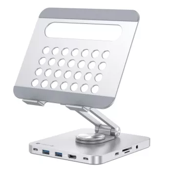 Techly hub USB-C 8 in 1 docking station supporto per tablet