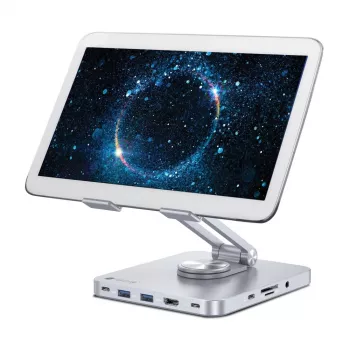 Techly hub USB-C 8 in 1 docking station supporto per tablet