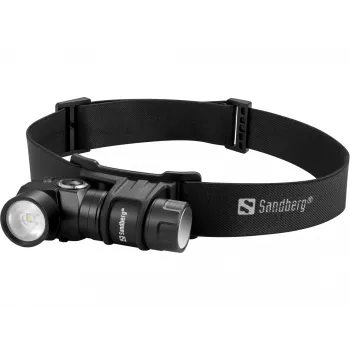 Sandberg Headlamp 500 Duo, torcia frontale, nera, alluminio, IP44, LED, 25 lm