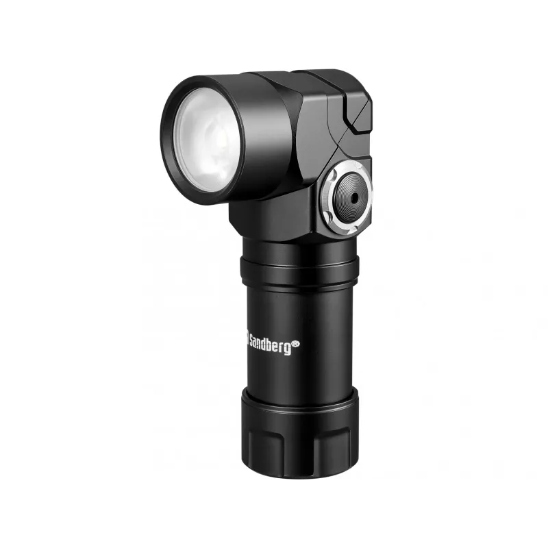 Sandberg Headlamp 500 Duo, torcia frontale, nera, alluminio, IP44, LED, 25 lm