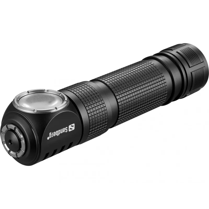Sandberg Stirnlampe 1000 Pro, torcia frontale, nero, alluminio, IP66, LED, 25 lm