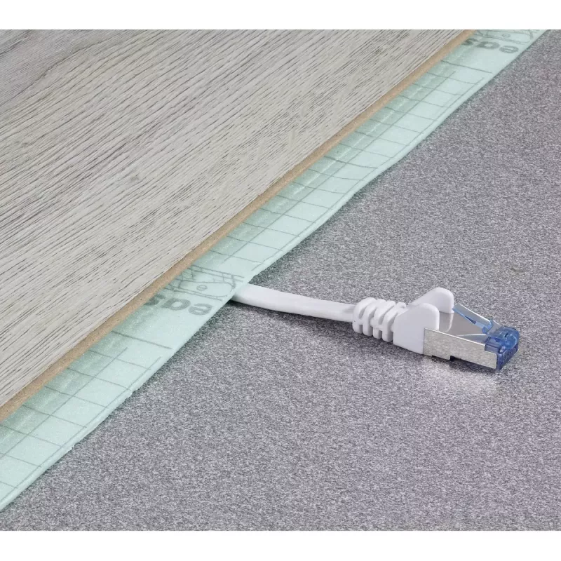 Renkforce 1383279 cavo di rete RJ45 Cat6a U/FTP, 0,5 m, altamente flessibile, ignifugo, grigio