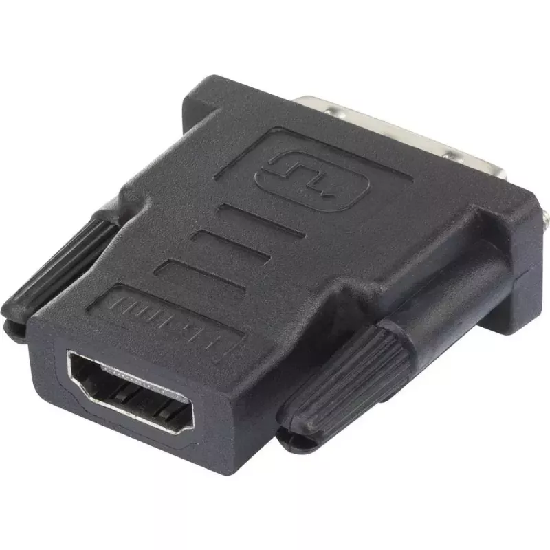 Renkforce 1404076 adattatore HDMI-DVI, HDMI femmina a DVI-D maschio 24+1 pin, nero