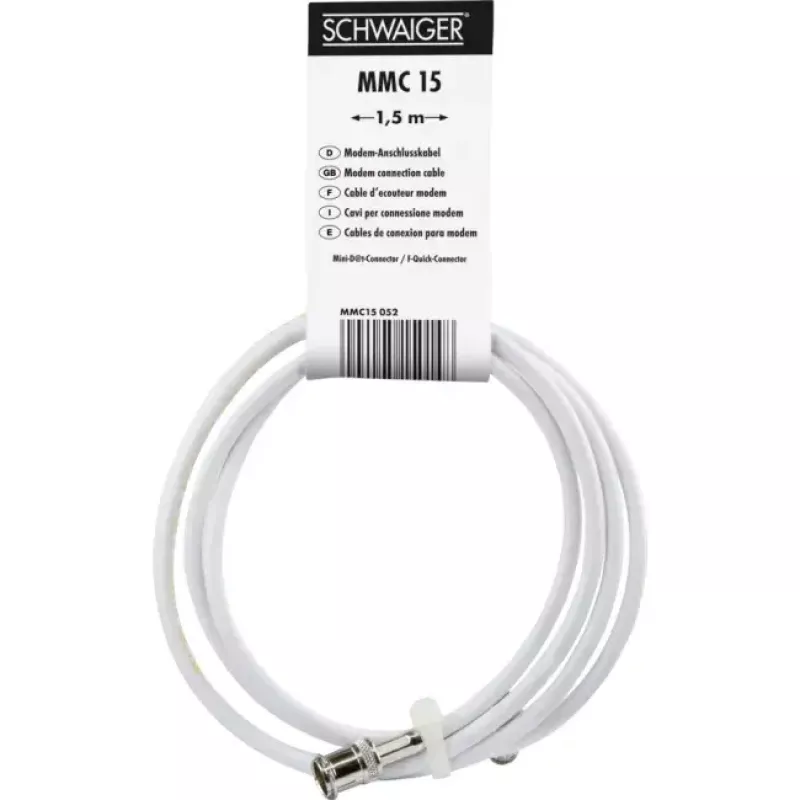 Cavo coassiale Schwaiger MMC15 052 1,5 m Mini D F bianco