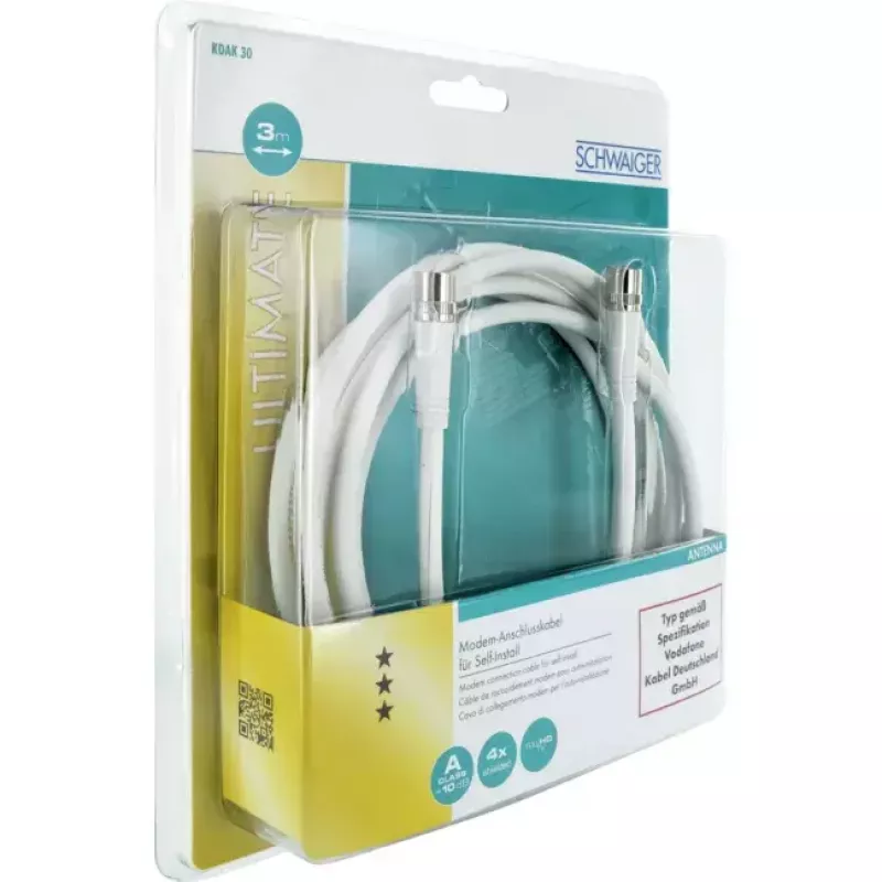 Cavo coassiale Schwaiger KDAK30 532 3m F bianco