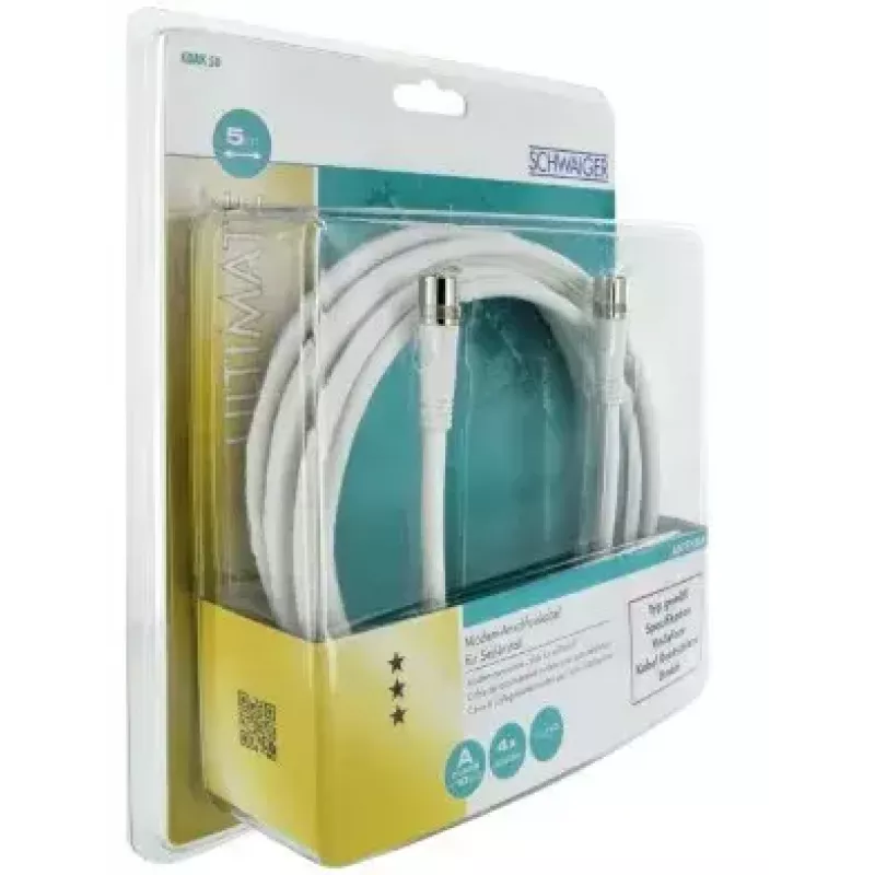 Cavo coassiale Schwaiger KDAK50532 5 m F bianco