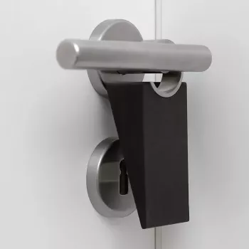 Fermo porta Blomus WEDO nero gomma acciaio inox