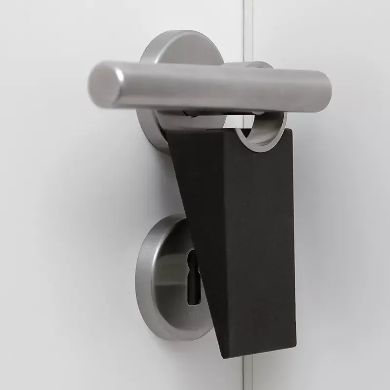 Fermo porta Blomus WEDO nero gomma acciaio inox