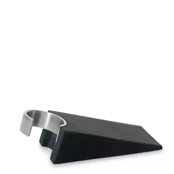 Fermo porta Blomus WEDO nero gomma acciaio inox