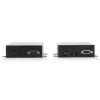 Lindy 300 m Fibre Optic HDMI 4K60 e USB KVM Extender, trasmettitore e ricevitore, con cavo, 300 m, 3840 x 2160 pixel, nero, metallo