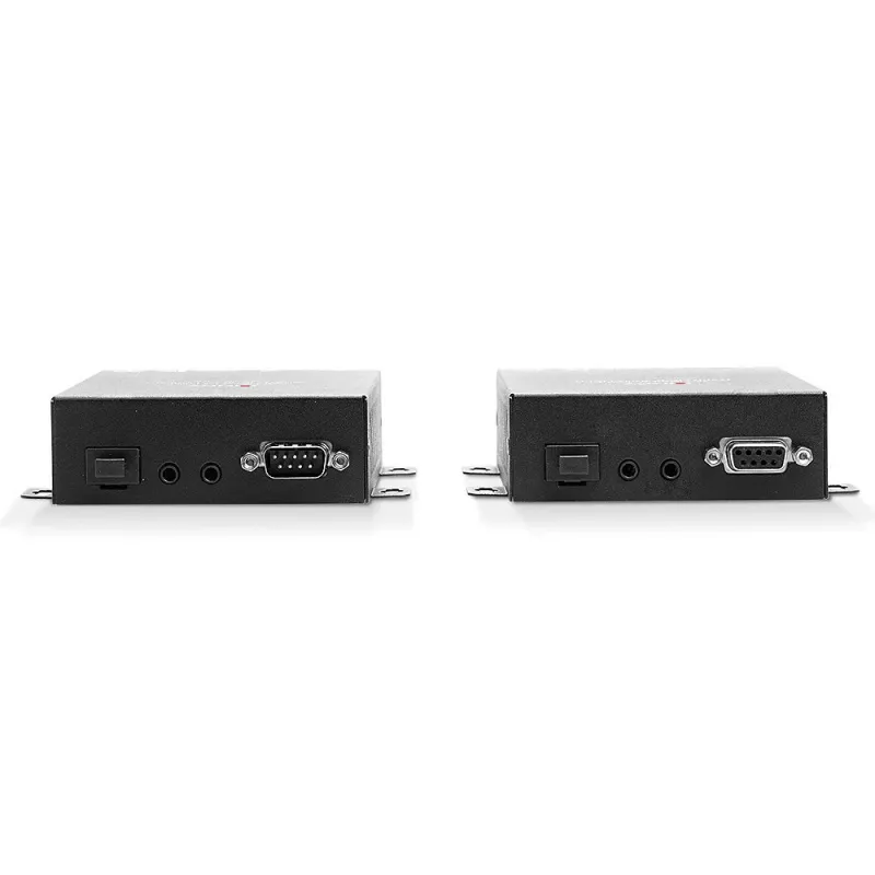 Lindy 300 m Fibre Optic HDMI 4K60 e USB KVM Extender, trasmettitore e ricevitore, con cavo, 300 m, 3840 x 2160 pixel, nero, metallo
