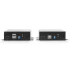 Lindy 300 m Fibre Optic HDMI 4K60 e USB KVM Extender, trasmettitore e ricevitore, con cavo, 300 m, 3840 x 2160 pixel, nero, metallo