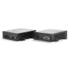 Lindy 300 m Fibre Optic HDMI 4K60 e USB KVM Extender, trasmettitore e ricevitore, con cavo, 300 m, 3840 x 2160 pixel, nero, metallo