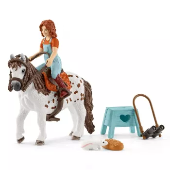 schleich HORSE CLUB Mia & Spotty, cavallo con cavallerizza, cavalli, 5 anni, multicolore, plastica