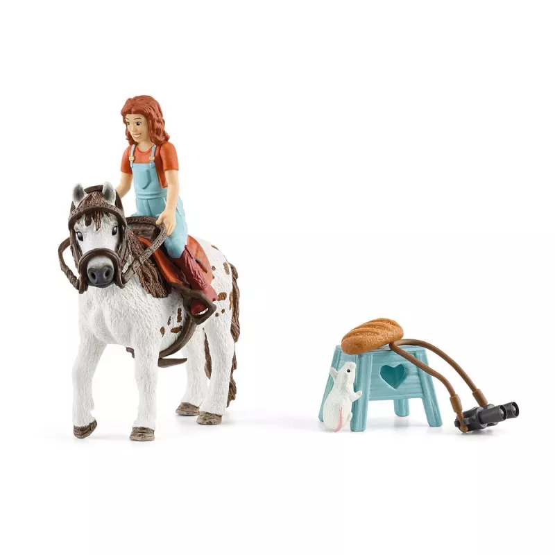 schleich HORSE CLUB Mia & Spotty, cavallo con cavallerizza, cavalli, 5 anni, multicolore, plastica