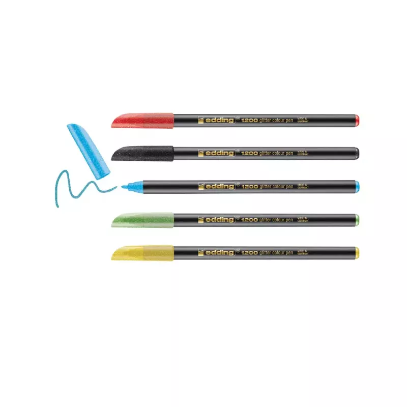 Pennarello Edding 4-1200-5-3 aqua nero verde chiaro rosso giallo punta bullet