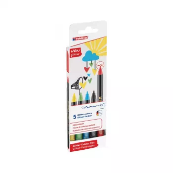 Pennarello Edding 4-1200-5-3 aqua nero verde chiaro rosso giallo punta bullet