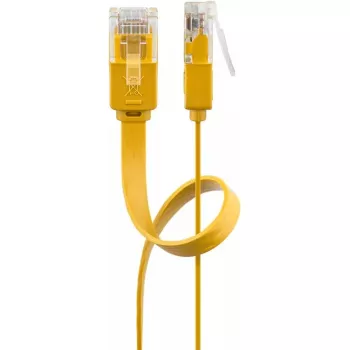 Cavo patch piatto Goobay CAT 6 3 m U/UTP giallo