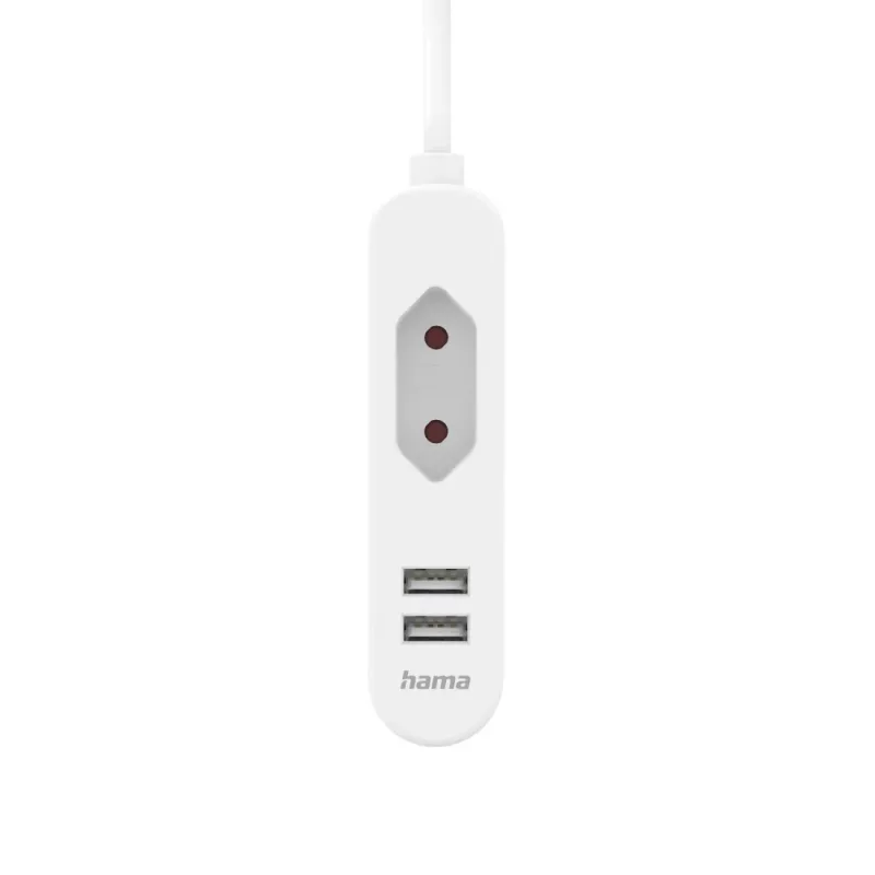 Hama 00223202 prolunga elettrica 1,9 m 1 uscita AC per interni bianco
