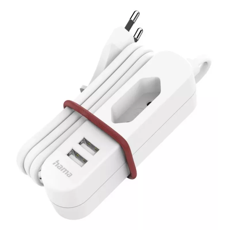 Hama 00223202 prolunga elettrica 1,9 m 1 uscita AC per interni bianco