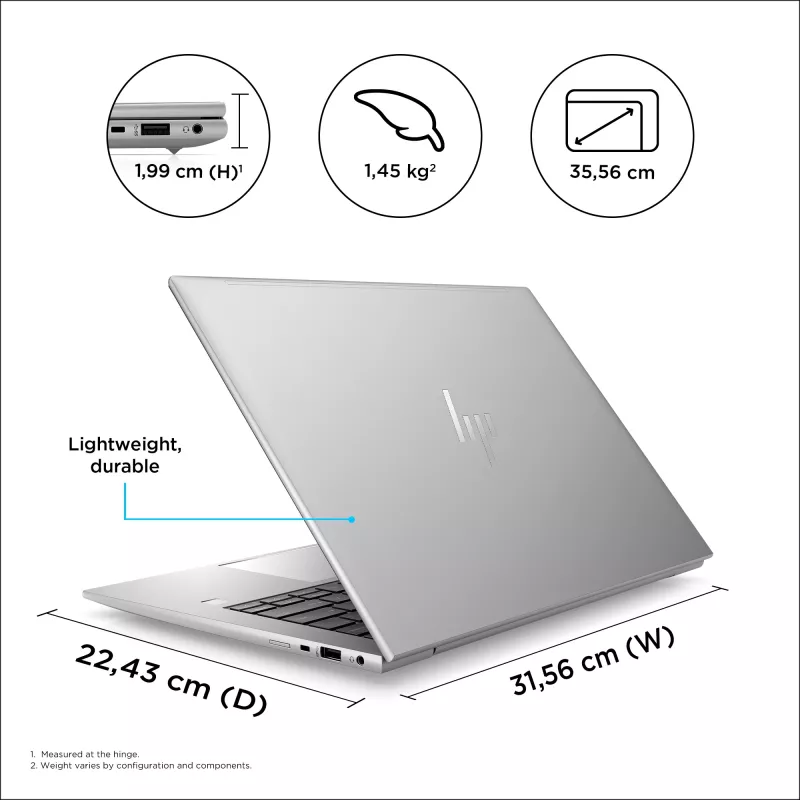 Workstation mobile HP ZBook Firefly G10 14 pollici Intel Core i7 16 GB RAM 1 TB SSD NVIDIA RTX A500 Windows 11 Pro