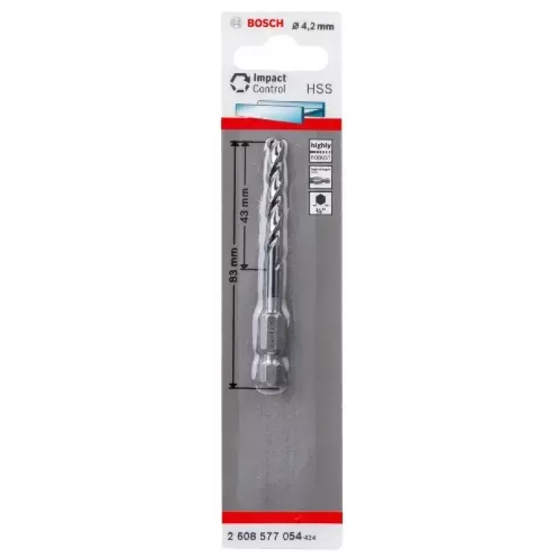 Punta elicoidale Bosch HSS 4.2 mm
