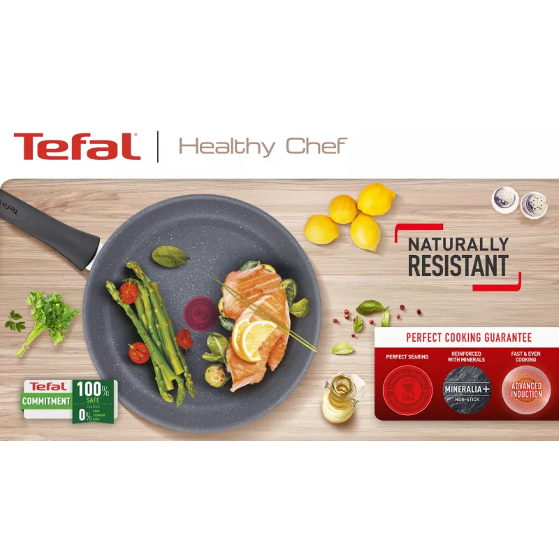 Padella multiuso Tefal Healthy Chef G15002 rotonda 20 cm grigia