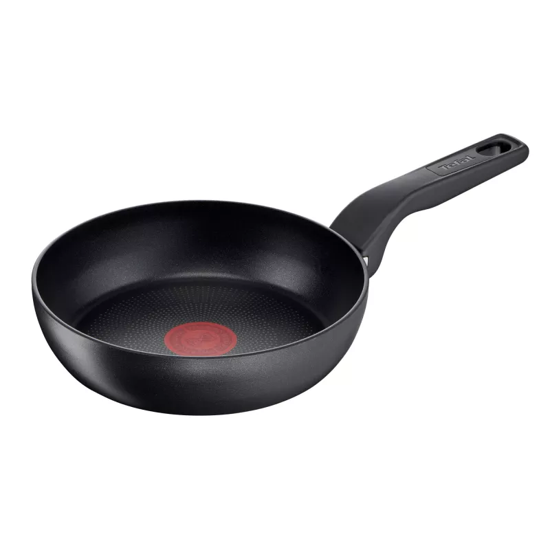 Tefal Hard Titanium Pro G28990 set di padelle, 2 pz., rivestimento in titanio, alluminio, induzione, 175°C, nero