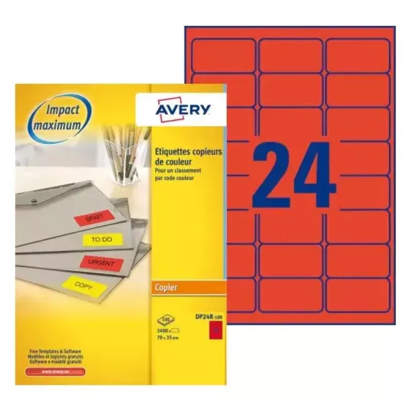 Etichetta adesiva per stampante AVERY DP24R-100