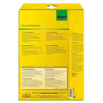 Foglio inserto non adesivo Sigel LP734 bianco rettangolare